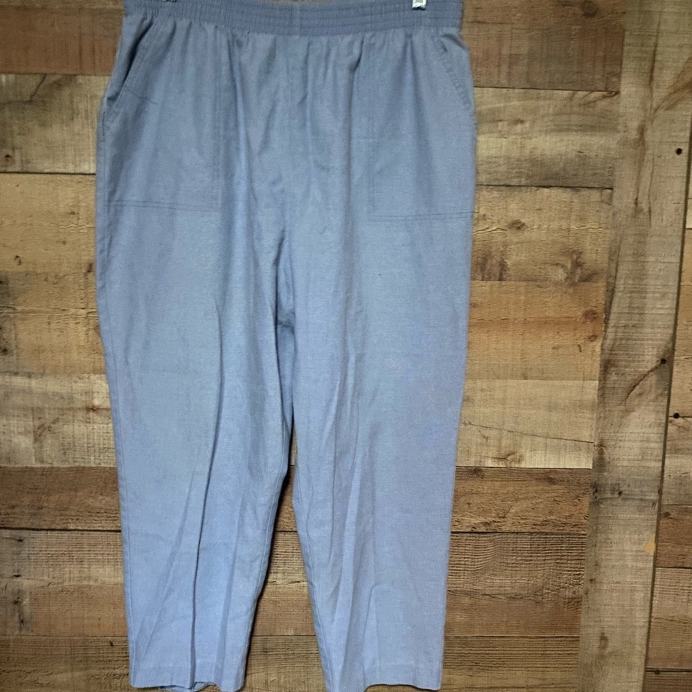 Alfred Dunner blue Sweatpants Relaxed Fit Elastic Waist